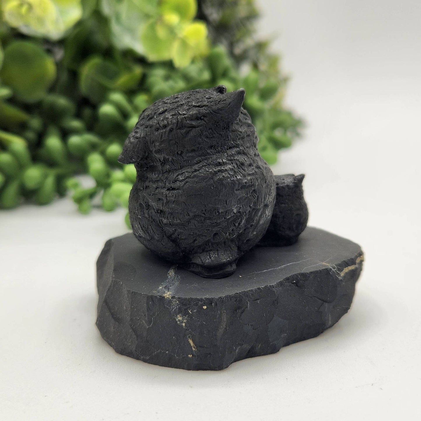 Owl and Owlet Shungite Figurine
