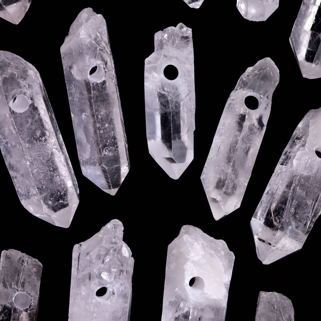 clear quartz point necklace