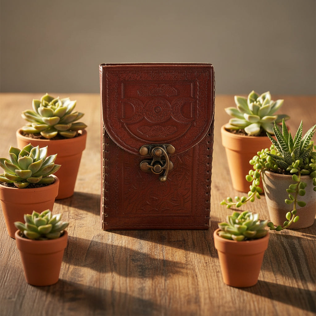 embossed leather card deck cases