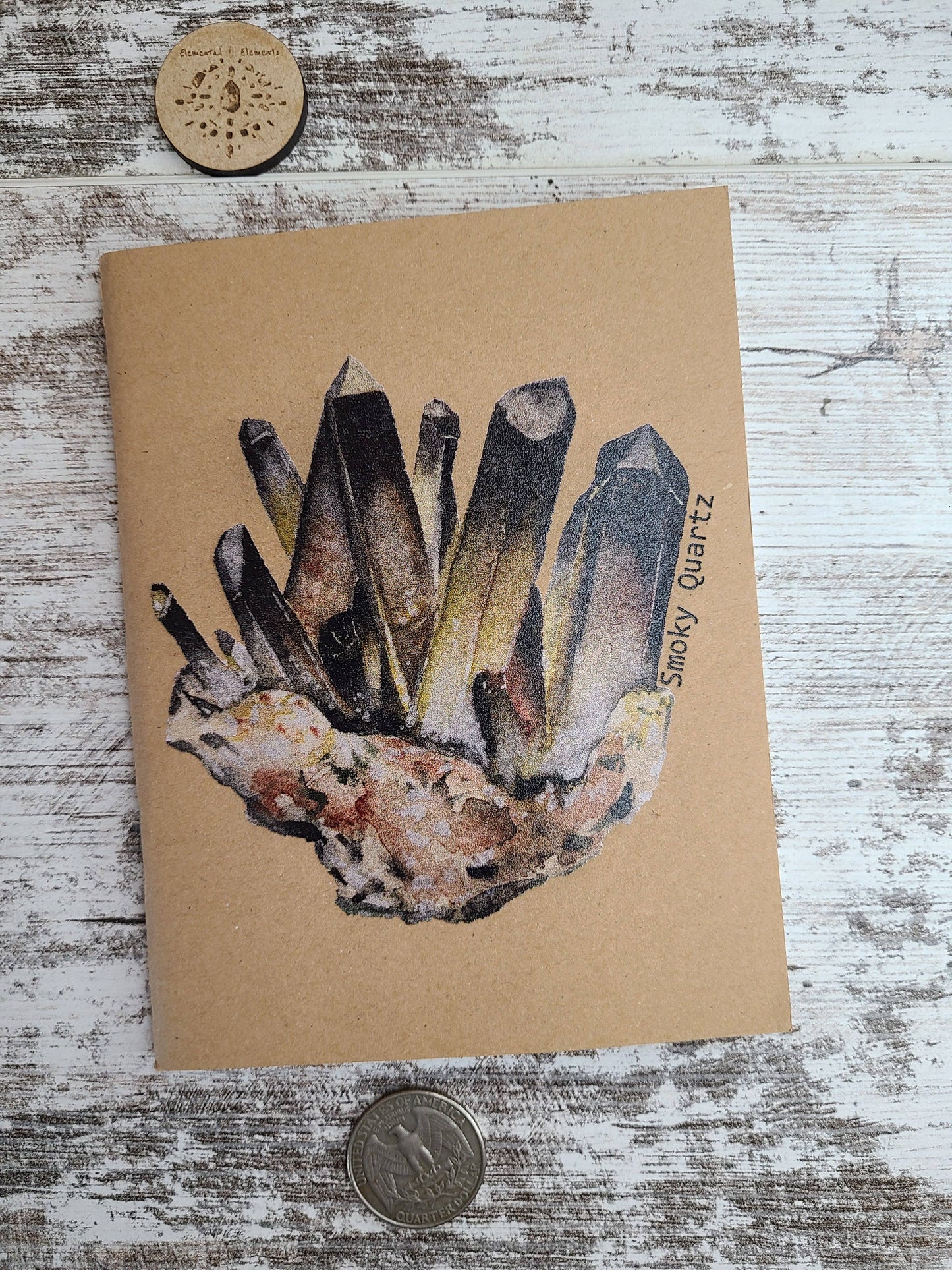 smoky quartz crystal specimen journal
