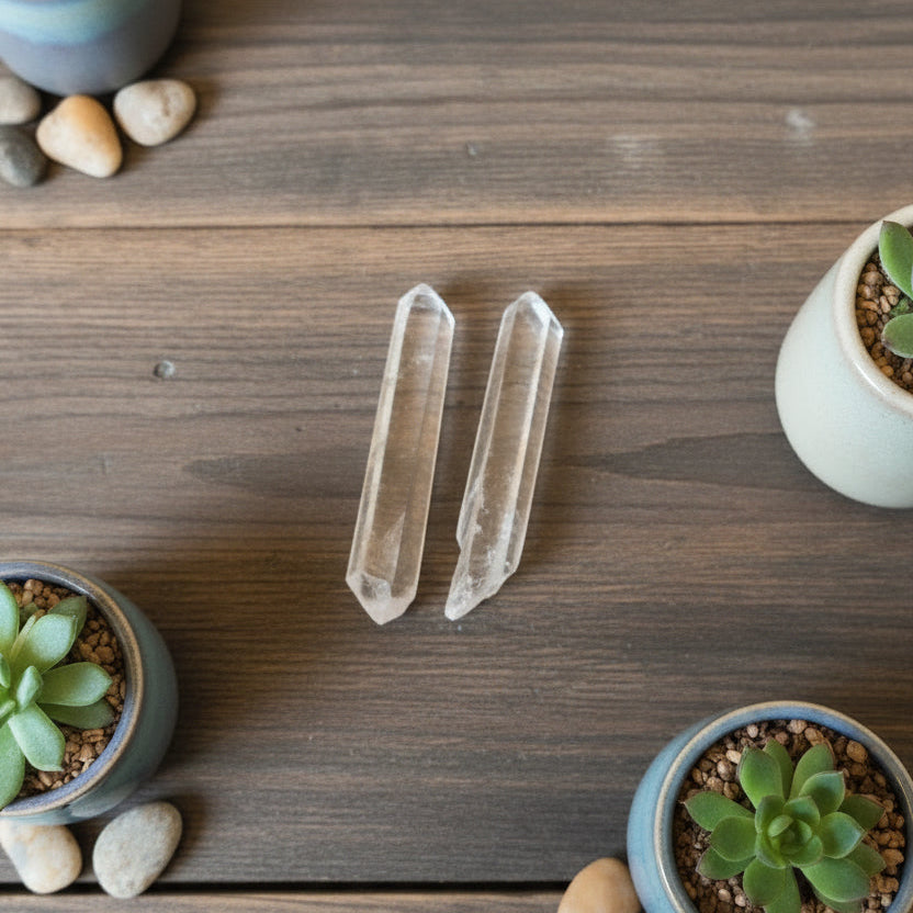 Lemurian quartz points