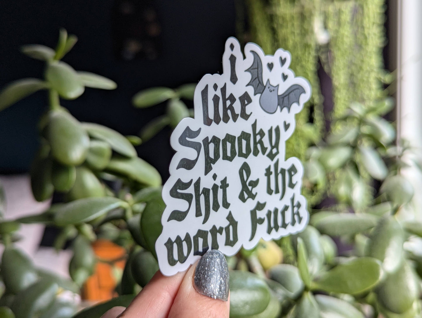 I Like Spooky Shit and the Word Fuck vinyl sticker