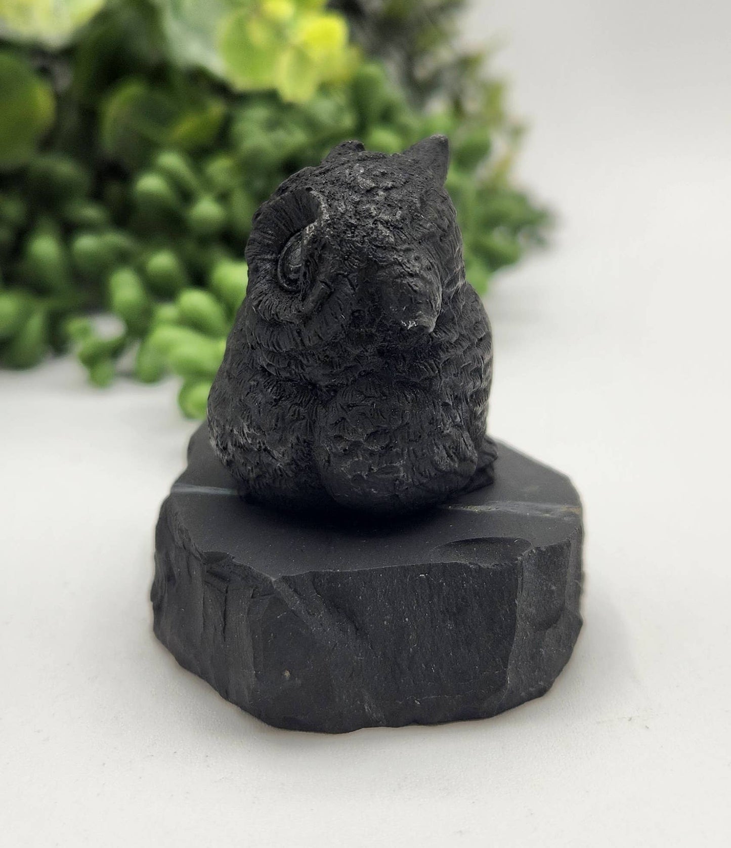 Owl and Owlet Shungite Figurine