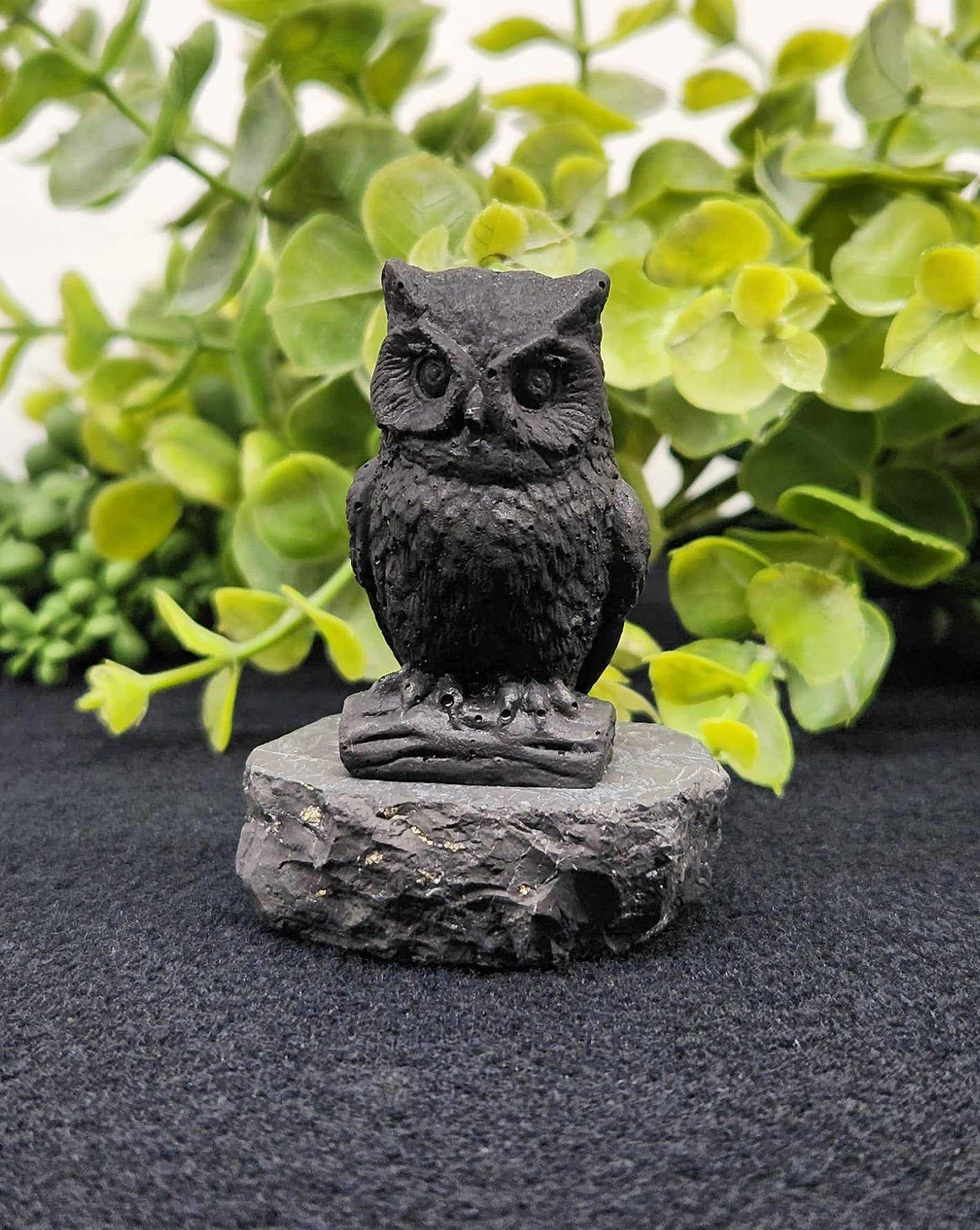 shungite owl figurines