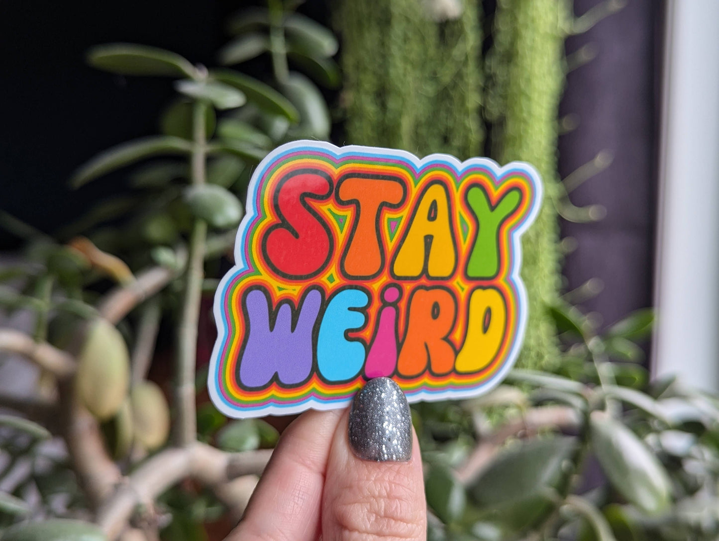 Stay Weird vinyl sticker