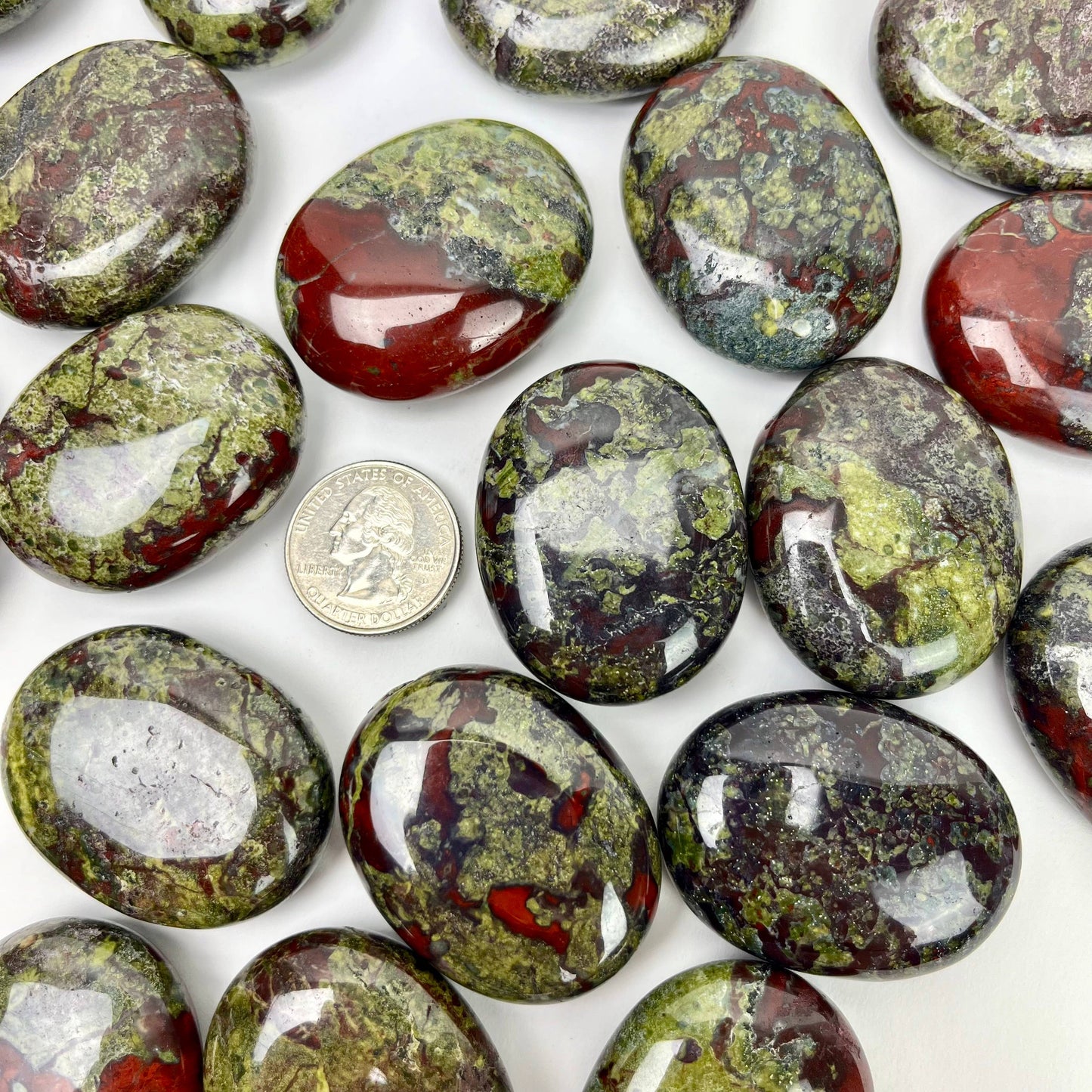 dragon blood stone palm stone