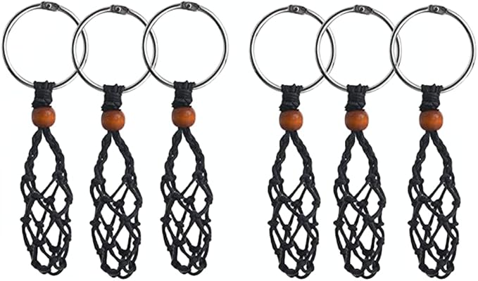 crystal holder cord keychain