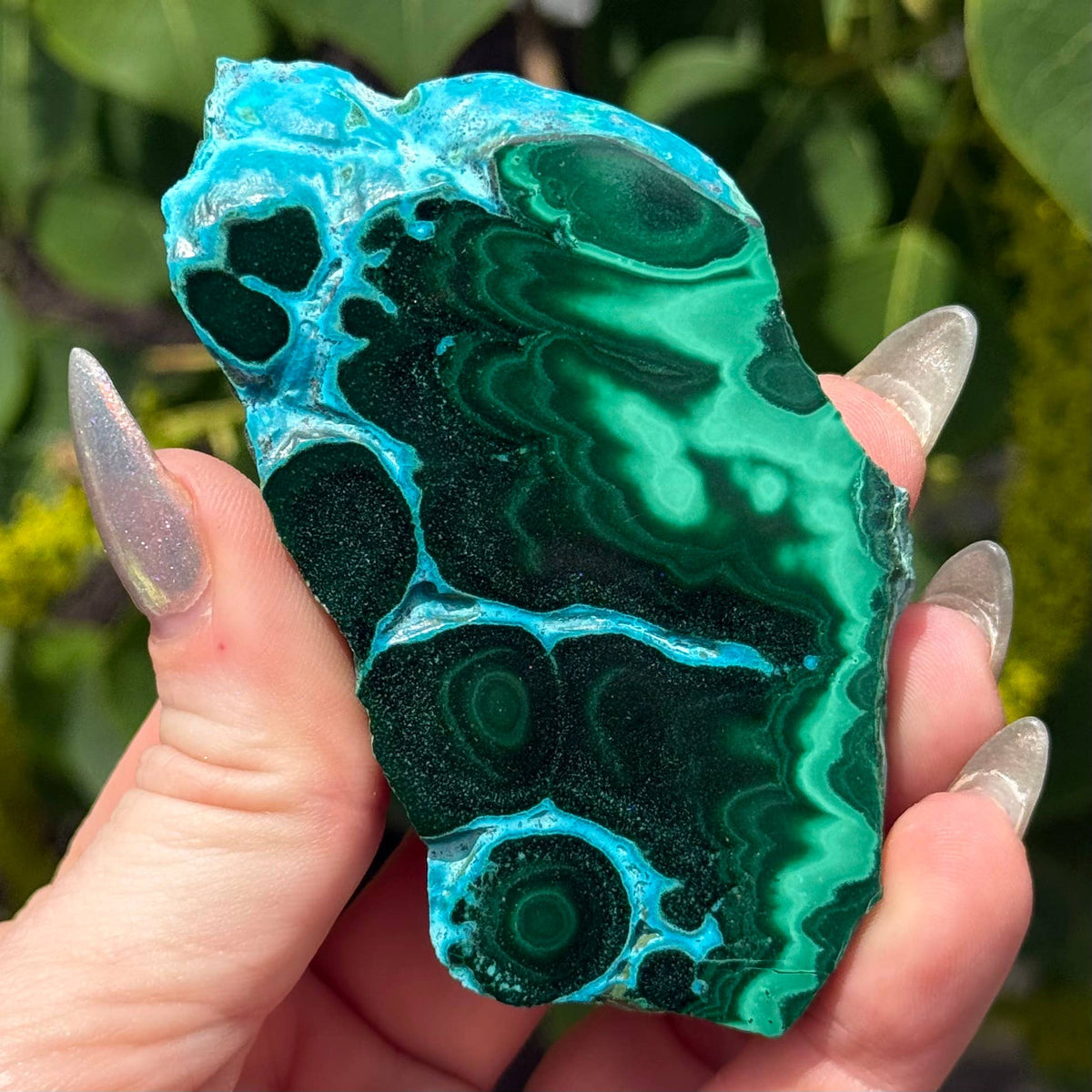 chrysocolla and malachite specimens
