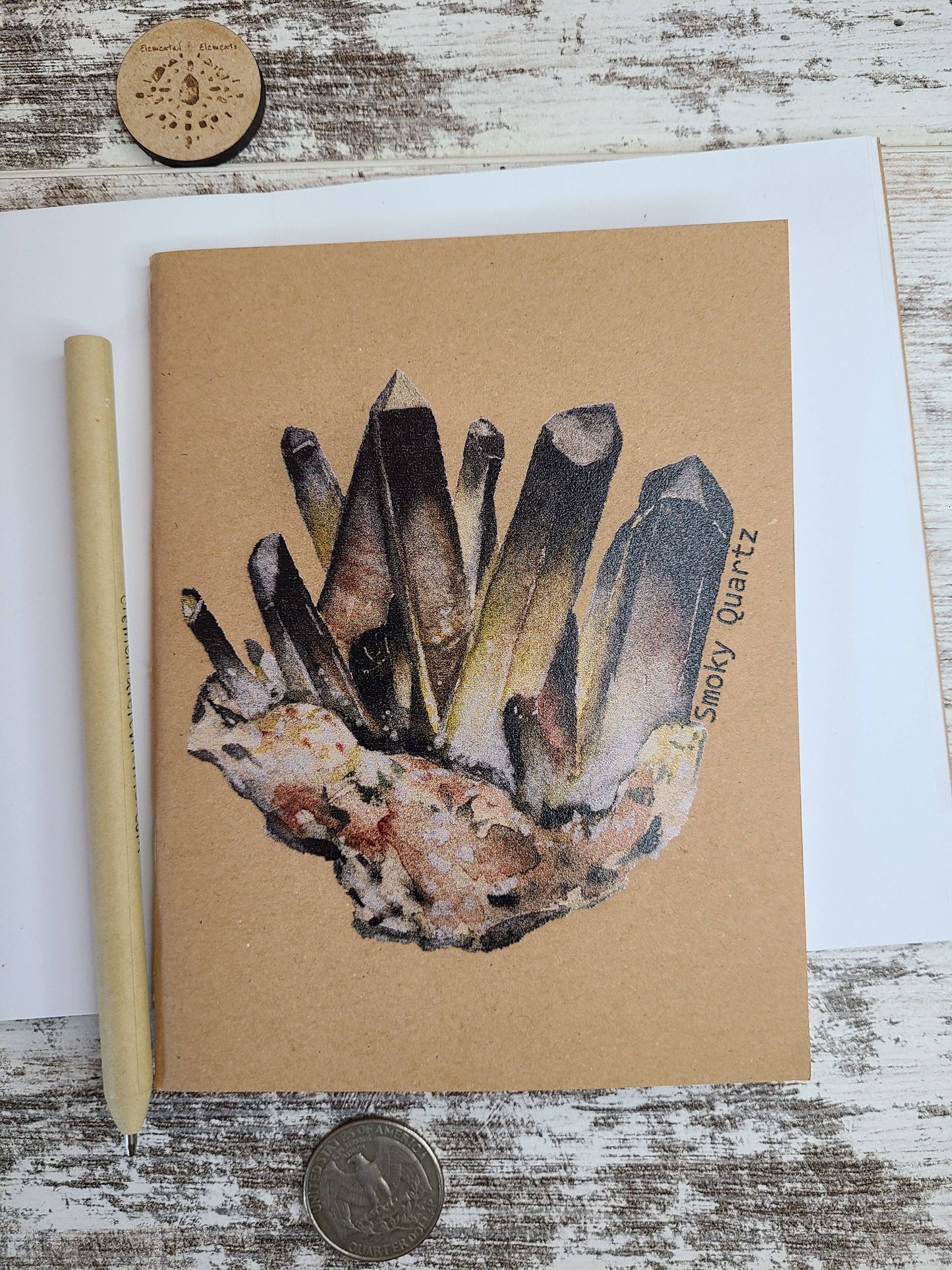 smoky quartz crystal specimen journal