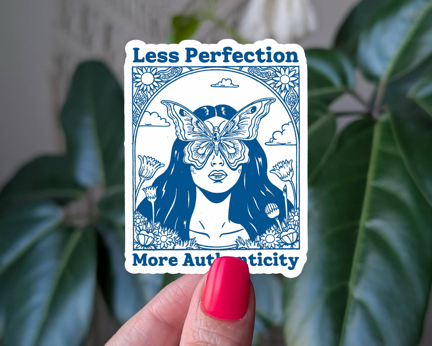 Less Perfection More Authenticity vinyl sticker