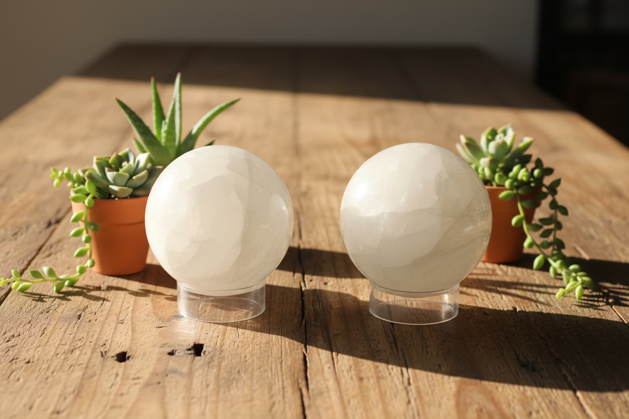 selenite spheres