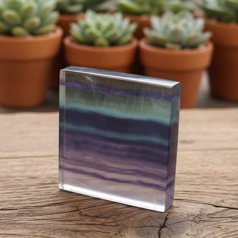 fluorite rectangular slices