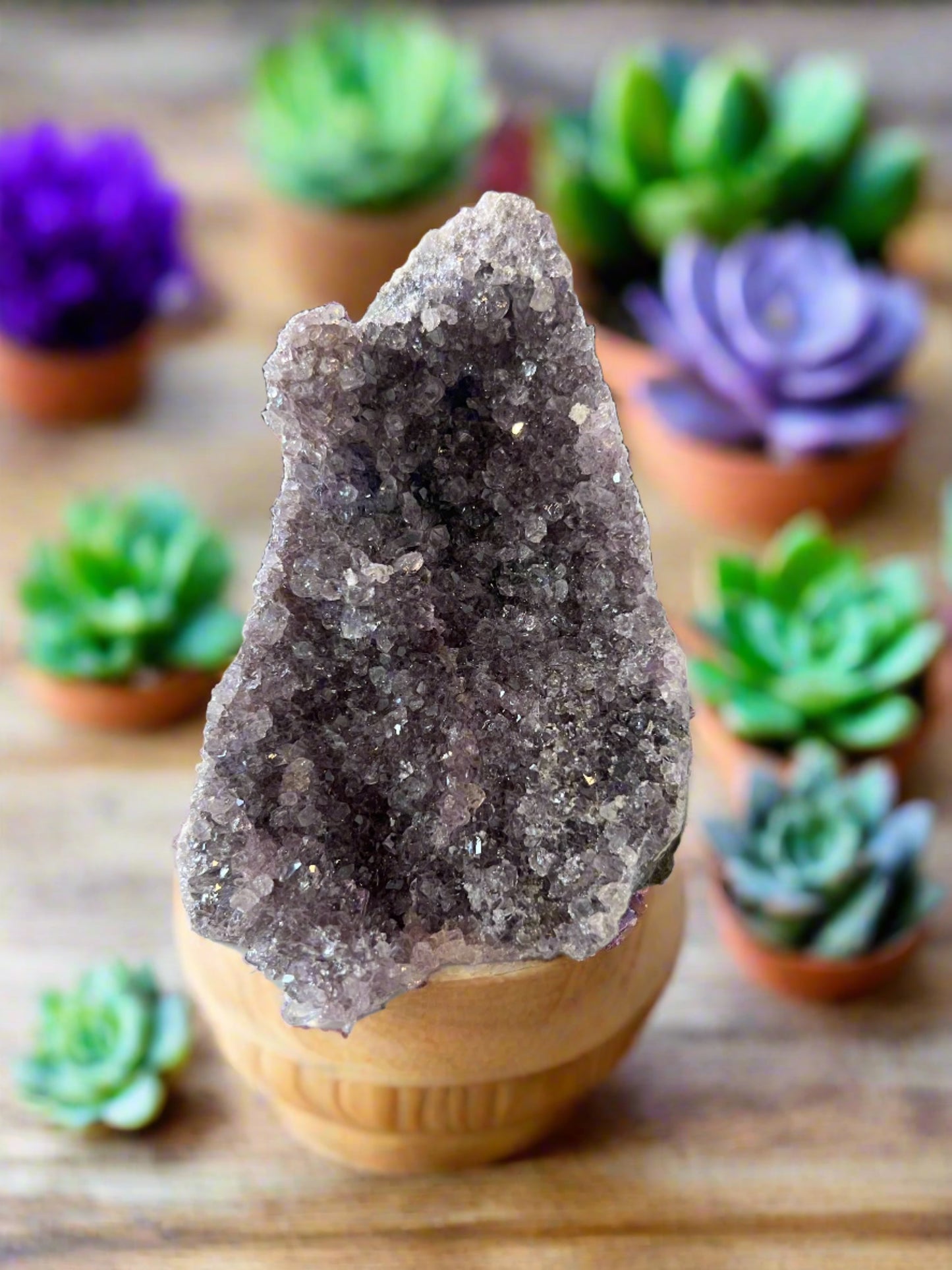 small standing amethyst cathedrals