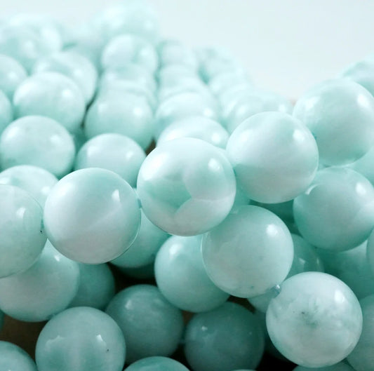 green pectolite beaded bracelet