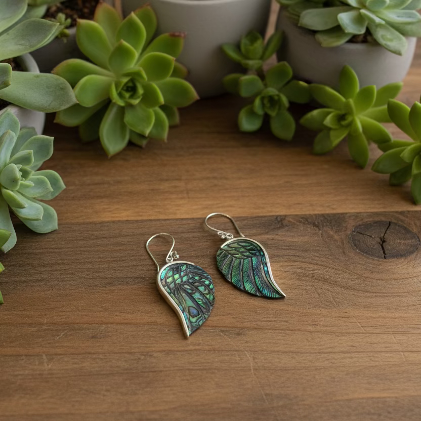 abalone wing earrings (responsibly sourced)