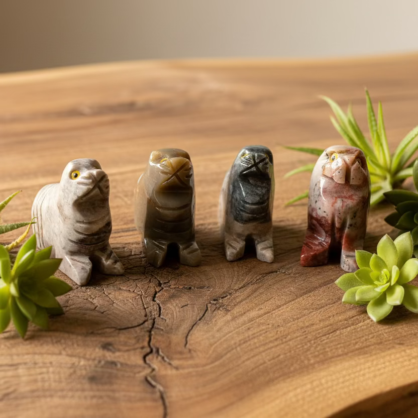 walrus soapstone figurine