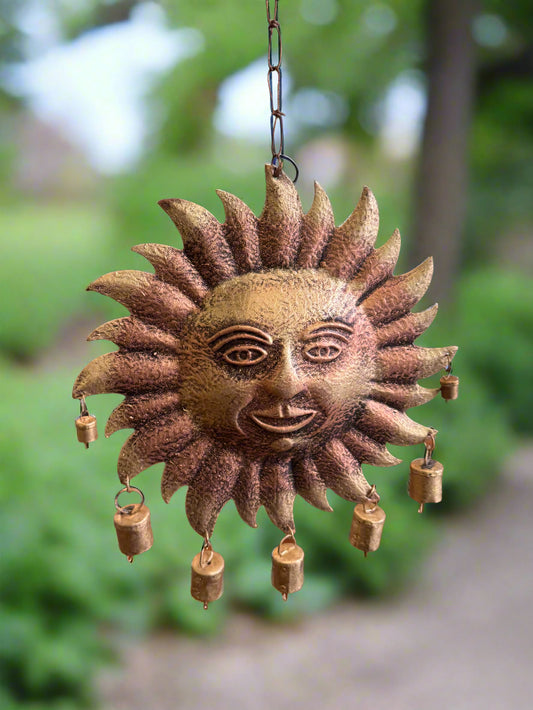 brass hanging decoration with bells