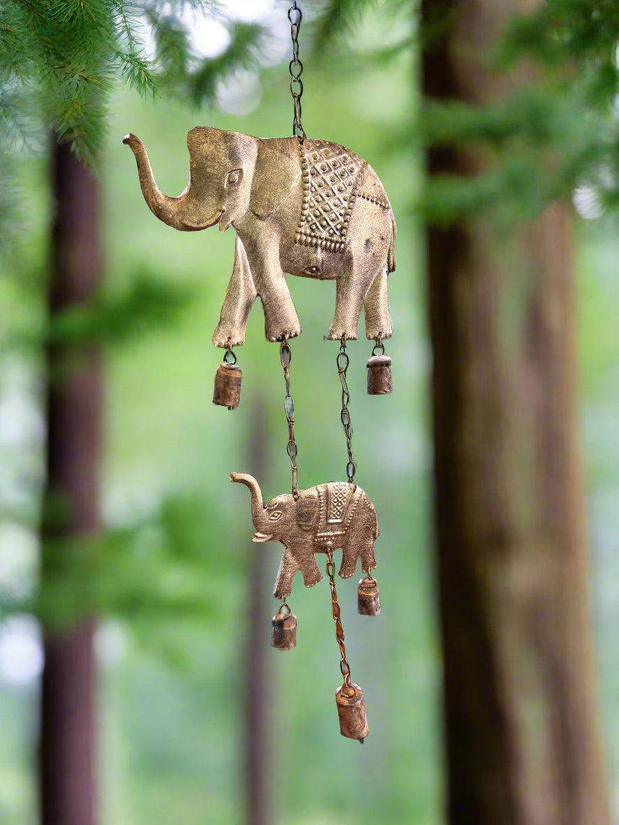brass hanging decoration with bells