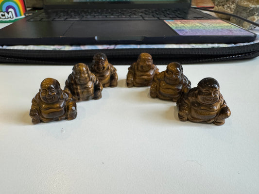 tiger's eye Happy Buddhas