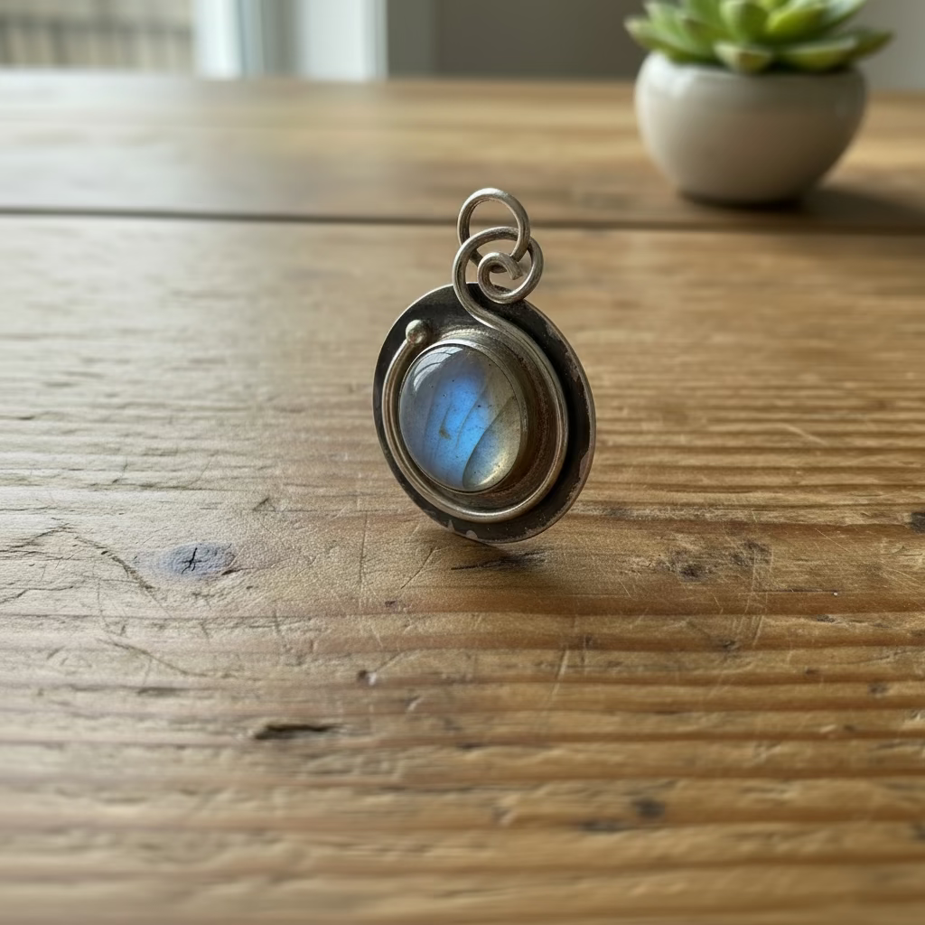moonstone pendant in sterling silver