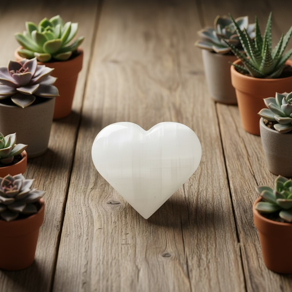 selenite hearts