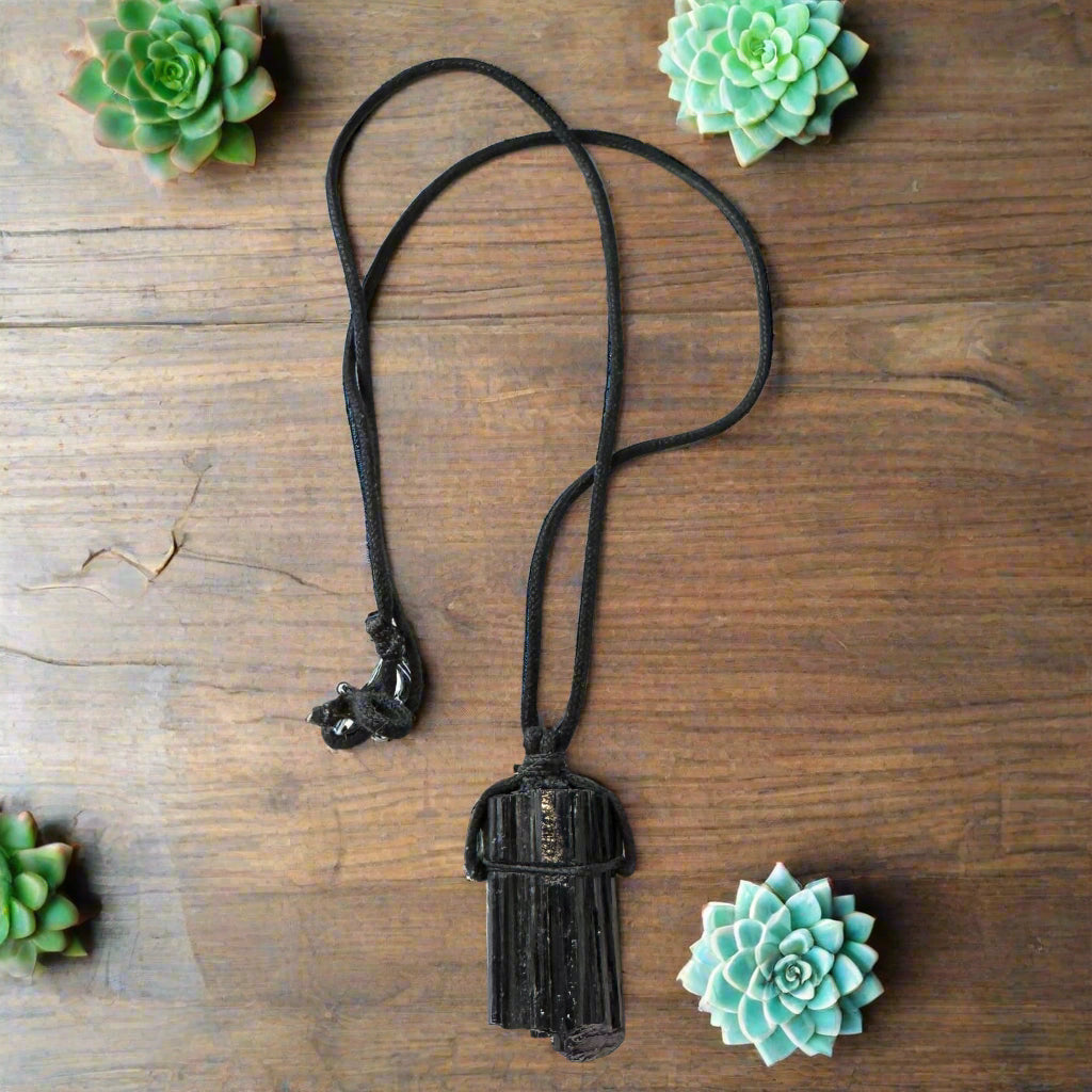 black tourmaline pendant