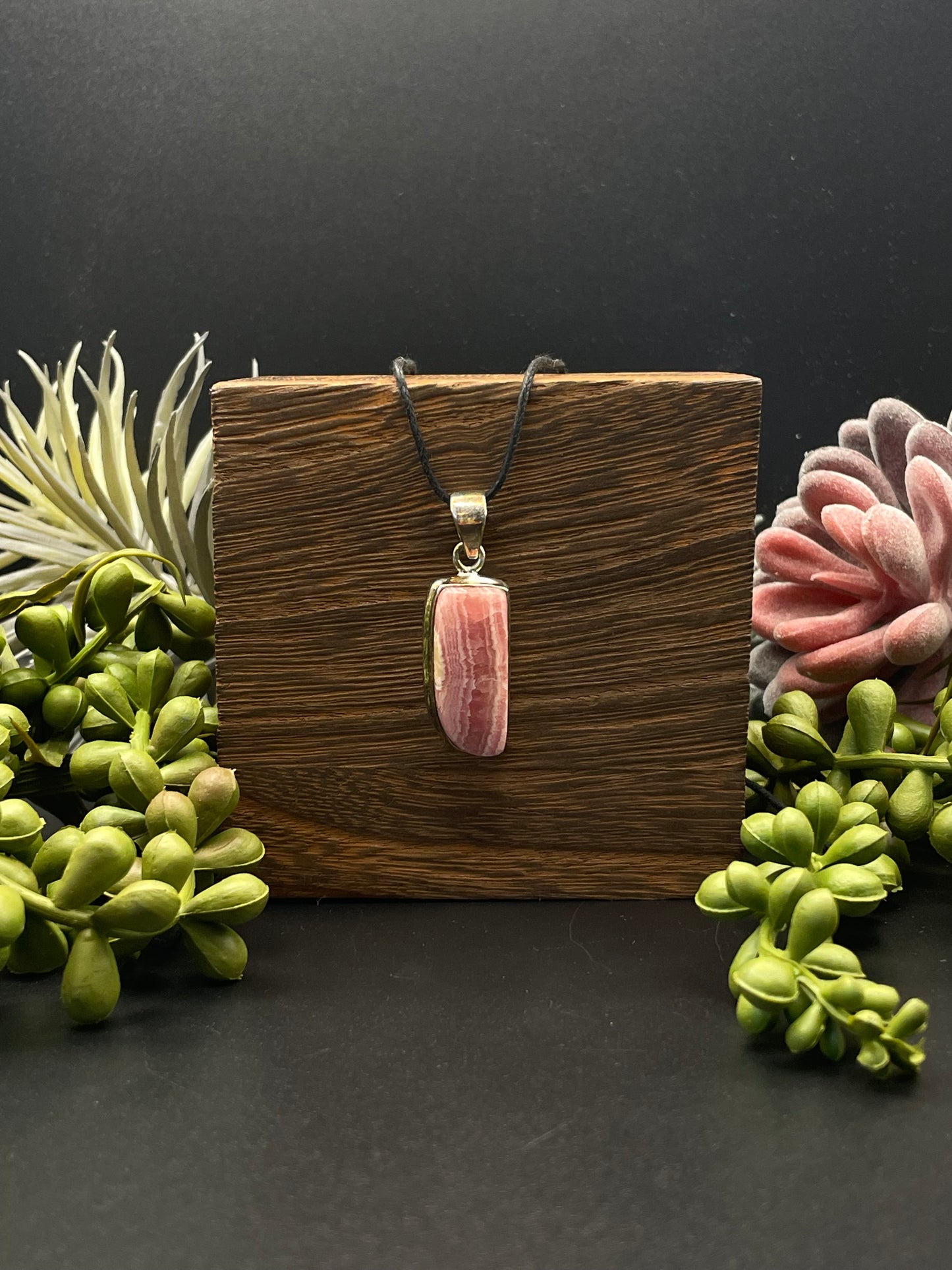 rhodochrosite pendant