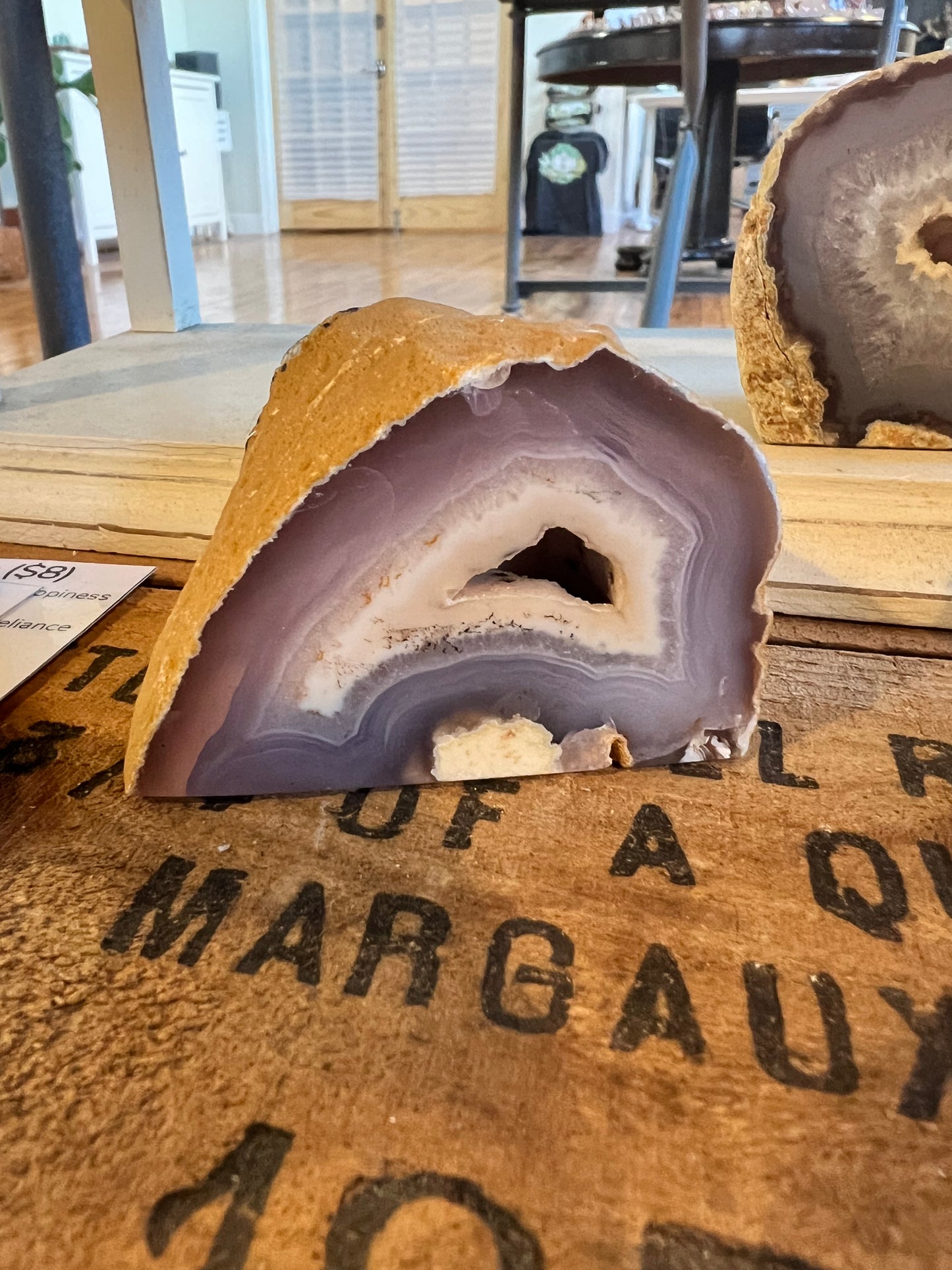 agate geode with druzy