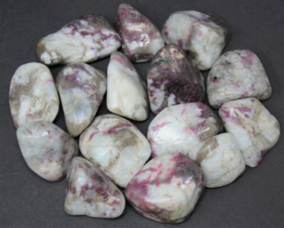 red tourmaline (rubellite) tumbles