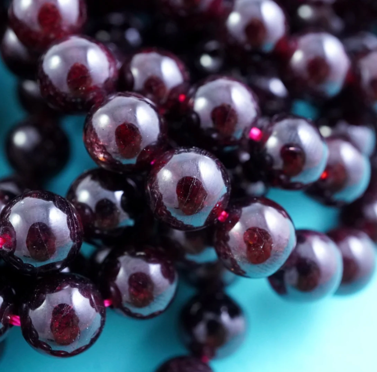 almandine garnet beaded bracelets (8mm beads)