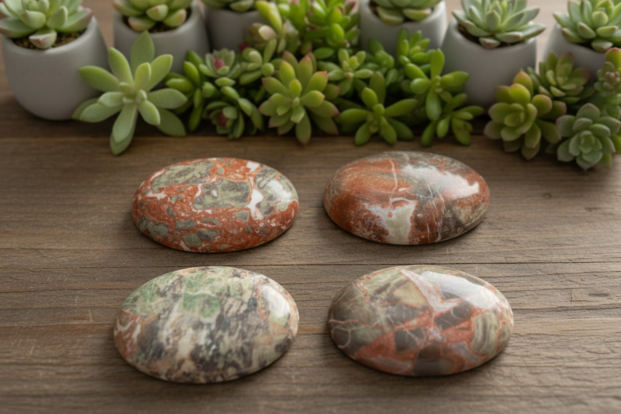 money agate palm stone