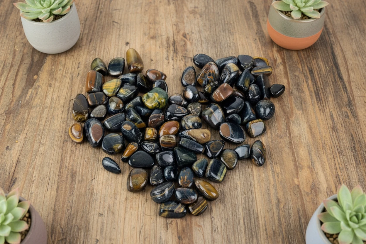 blue tiger's eye tumbles