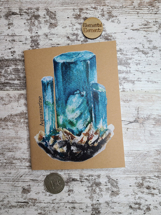 aquamarine crystal specimen journal