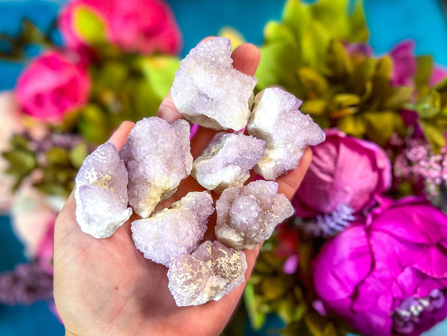 amethyst spirit (cactus) quartz clusters