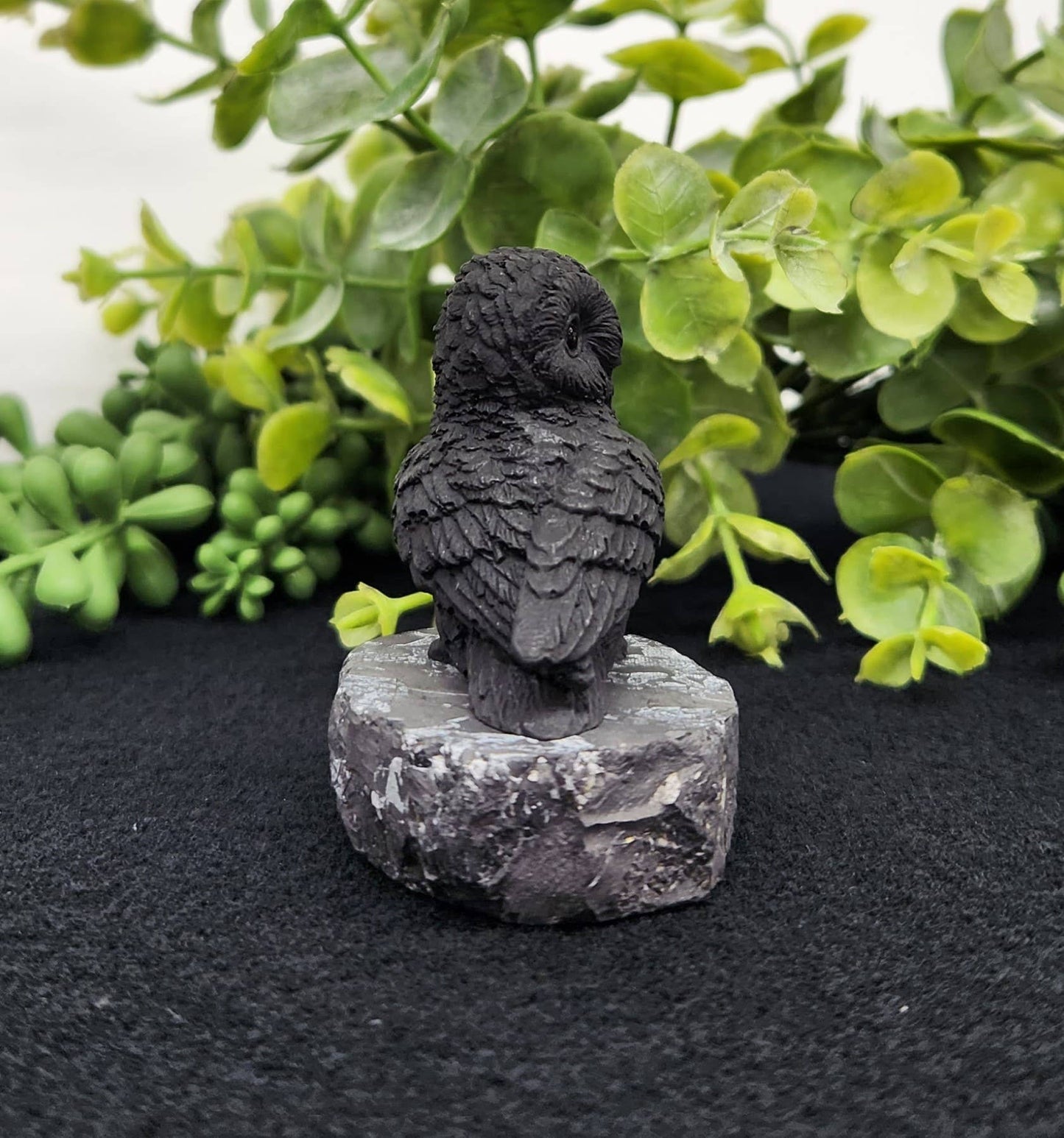 shungite owl figurines