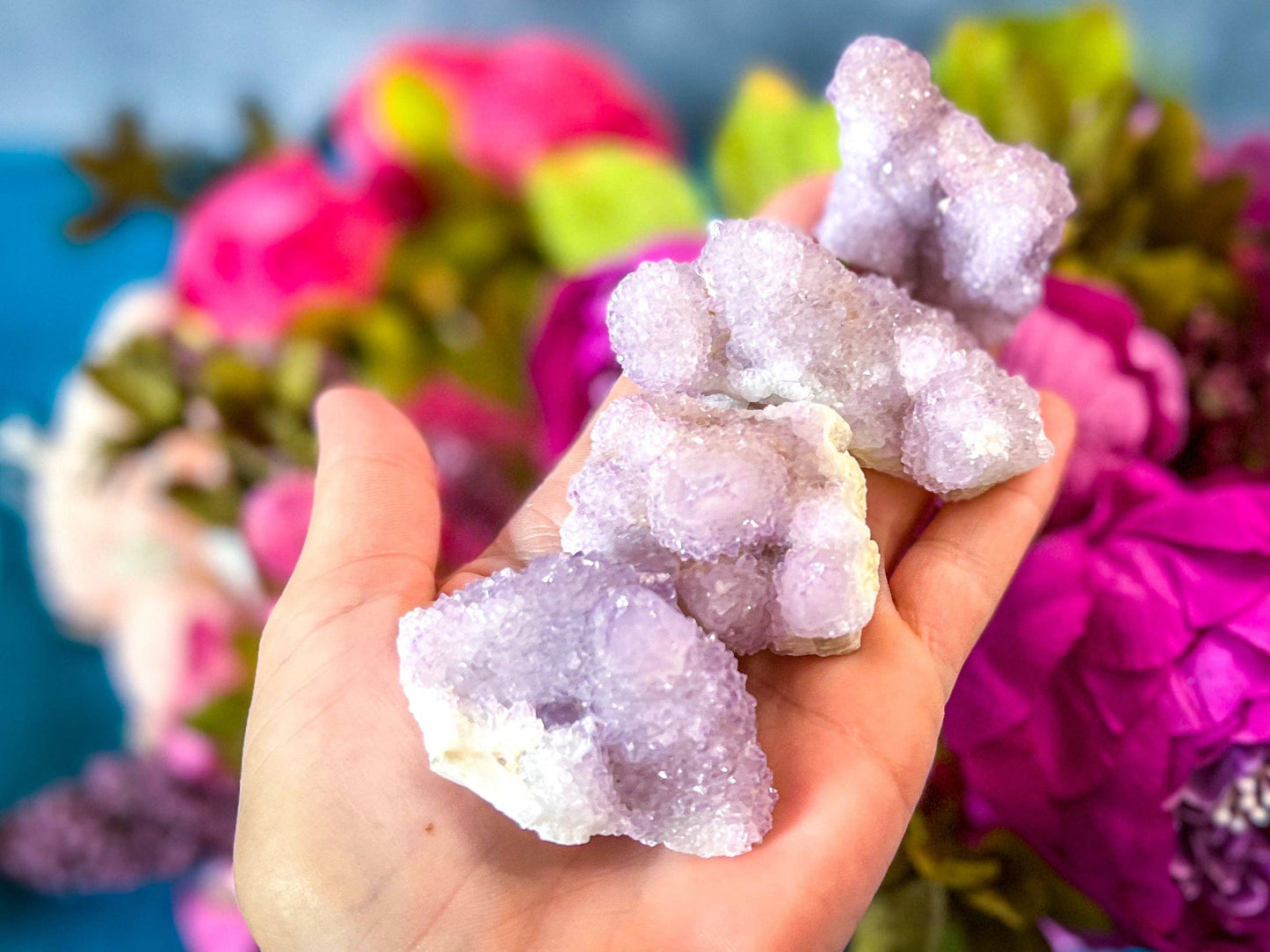 amethyst spirit (cactus) quartz clusters