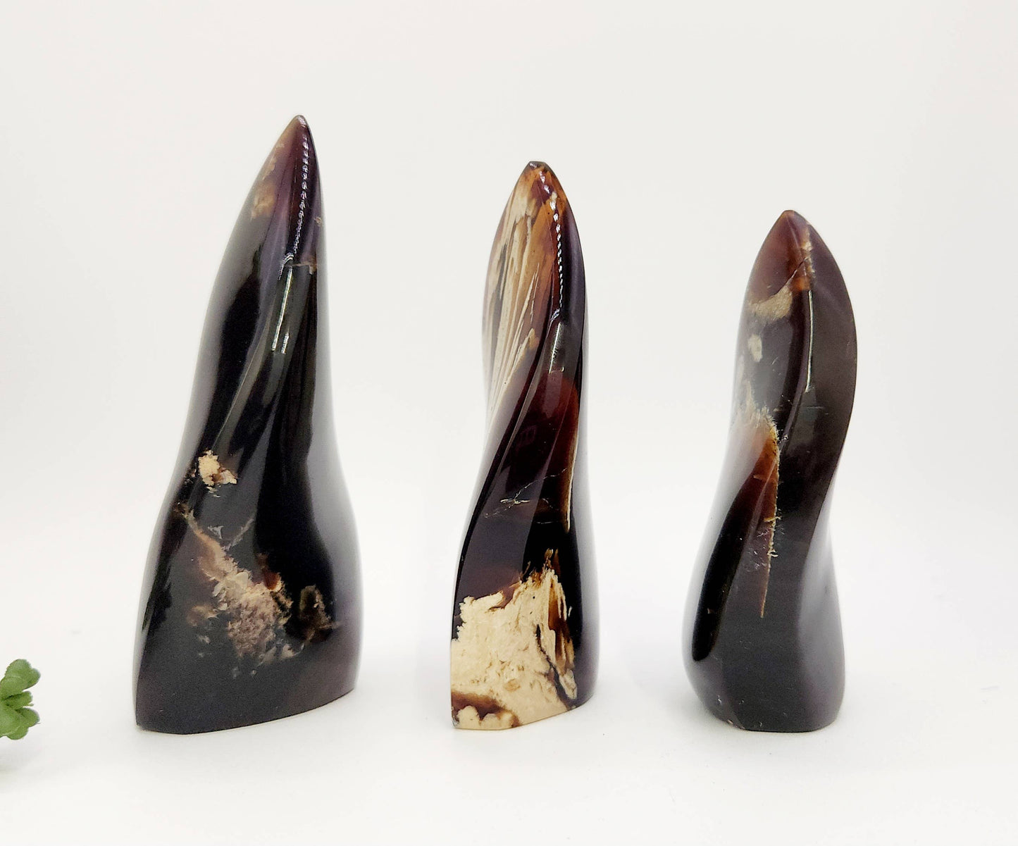 blue amber freeform flame