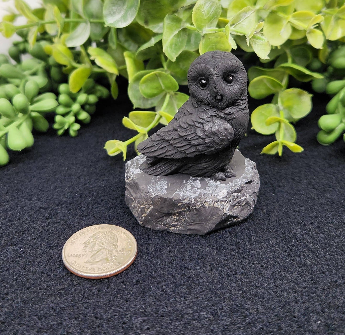 shungite owl figurines