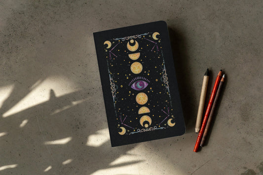 moon phases layflat journal