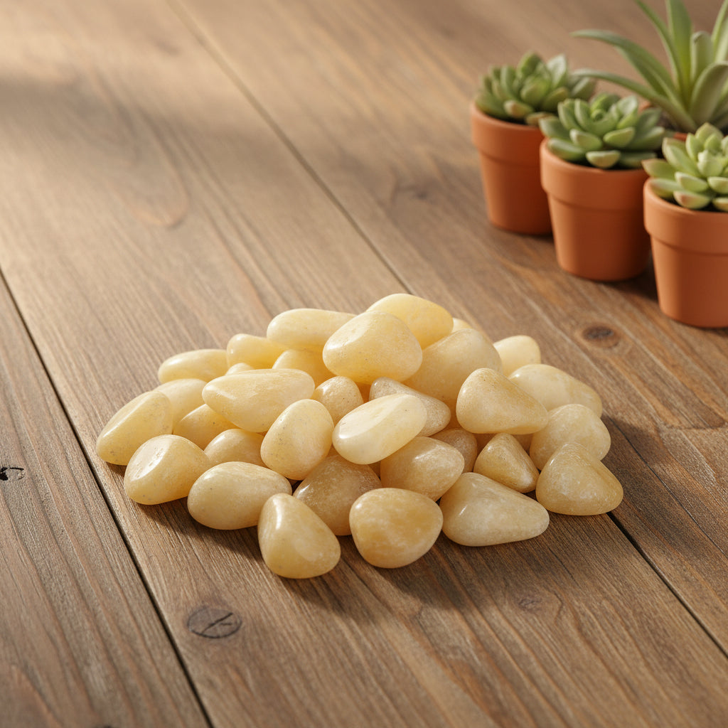 yellow calcite tumbles