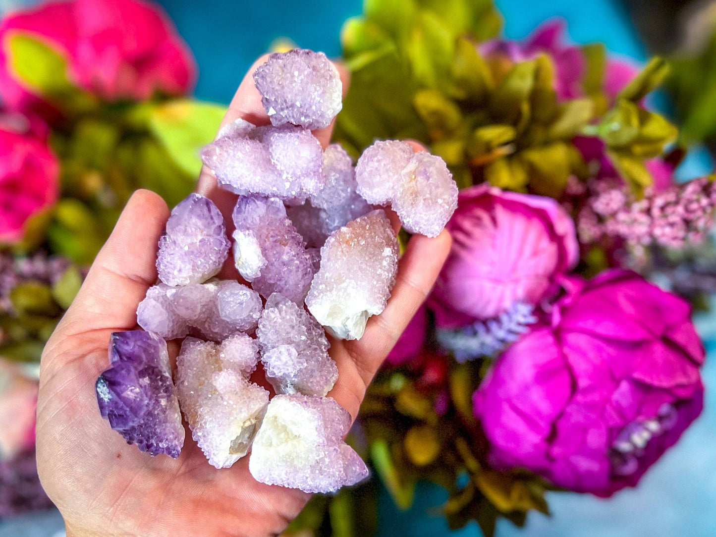 amethyst spirit (cactus) quartz clusters