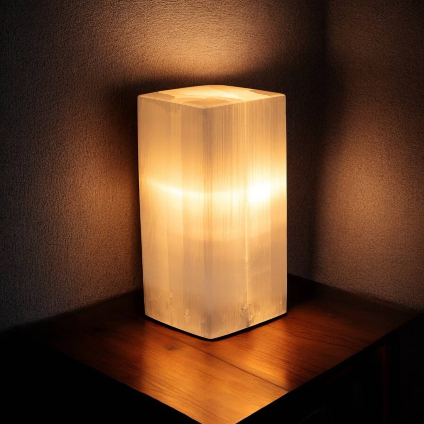 selenite table lamp