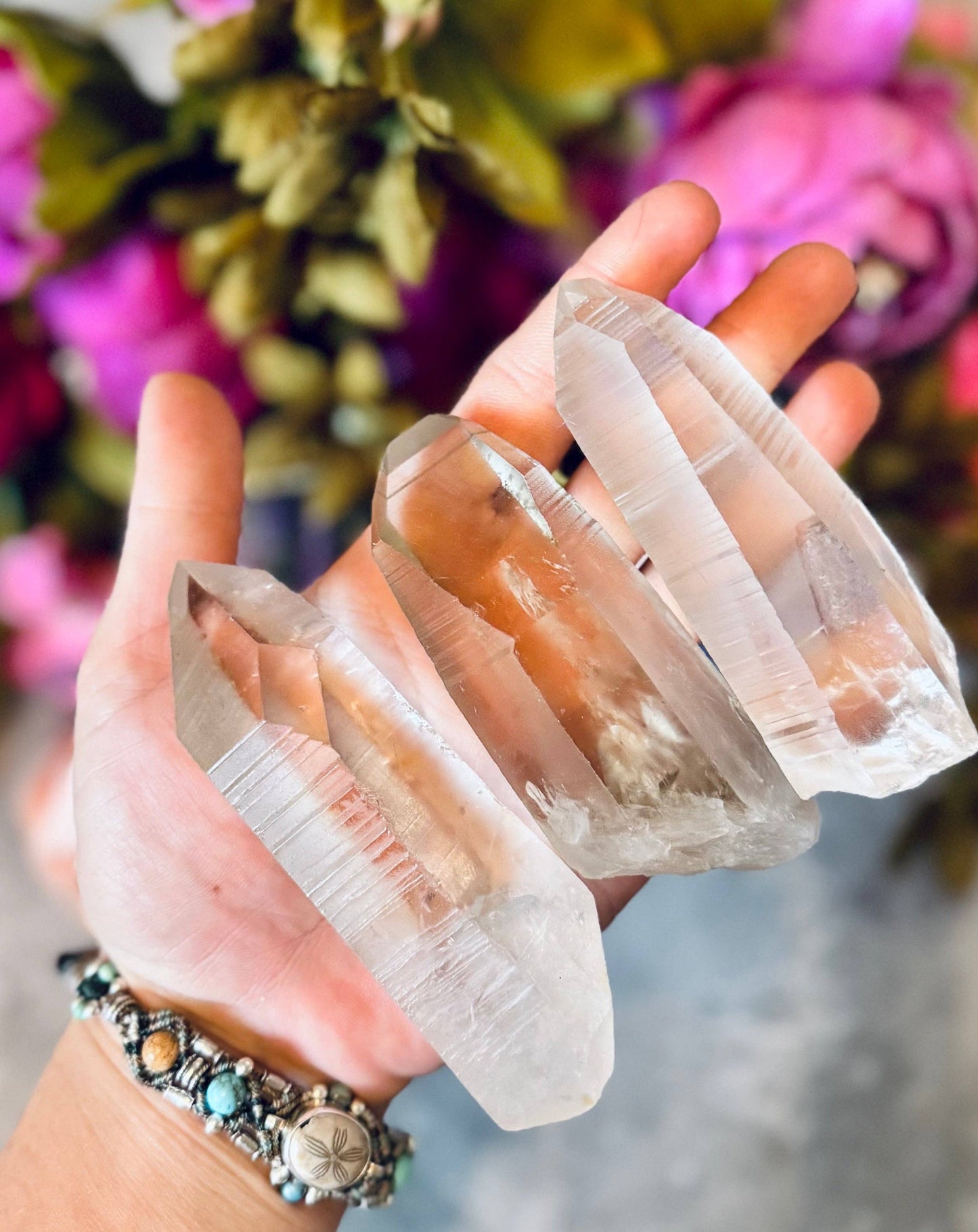 Lemurian seed quartz points