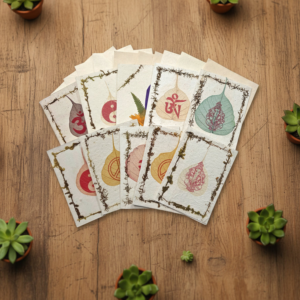 handmade Lokta paper greeting cards