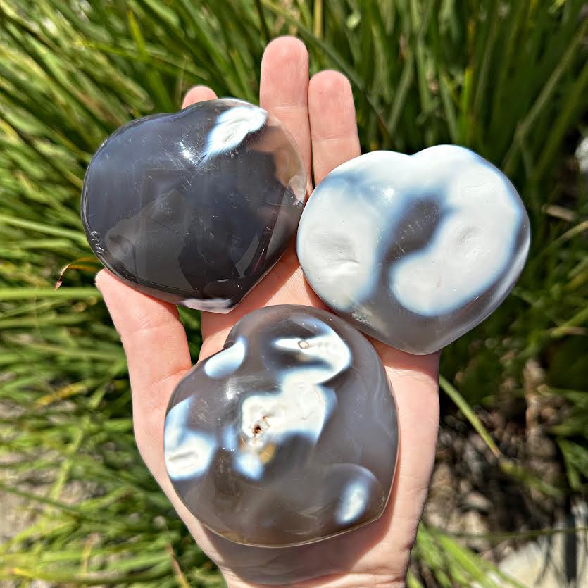 orca agate heart