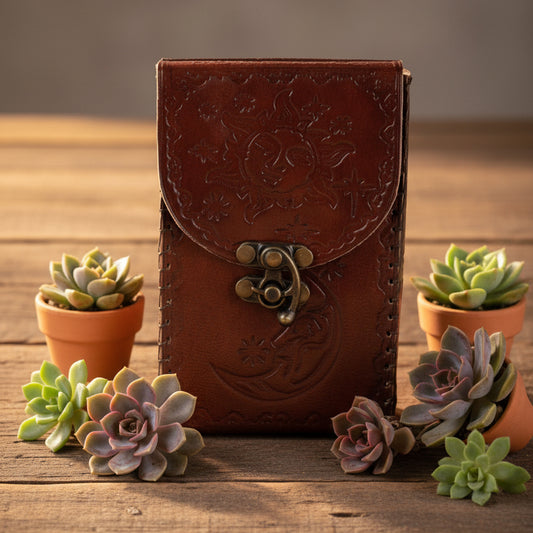 embossed leather card deck cases
