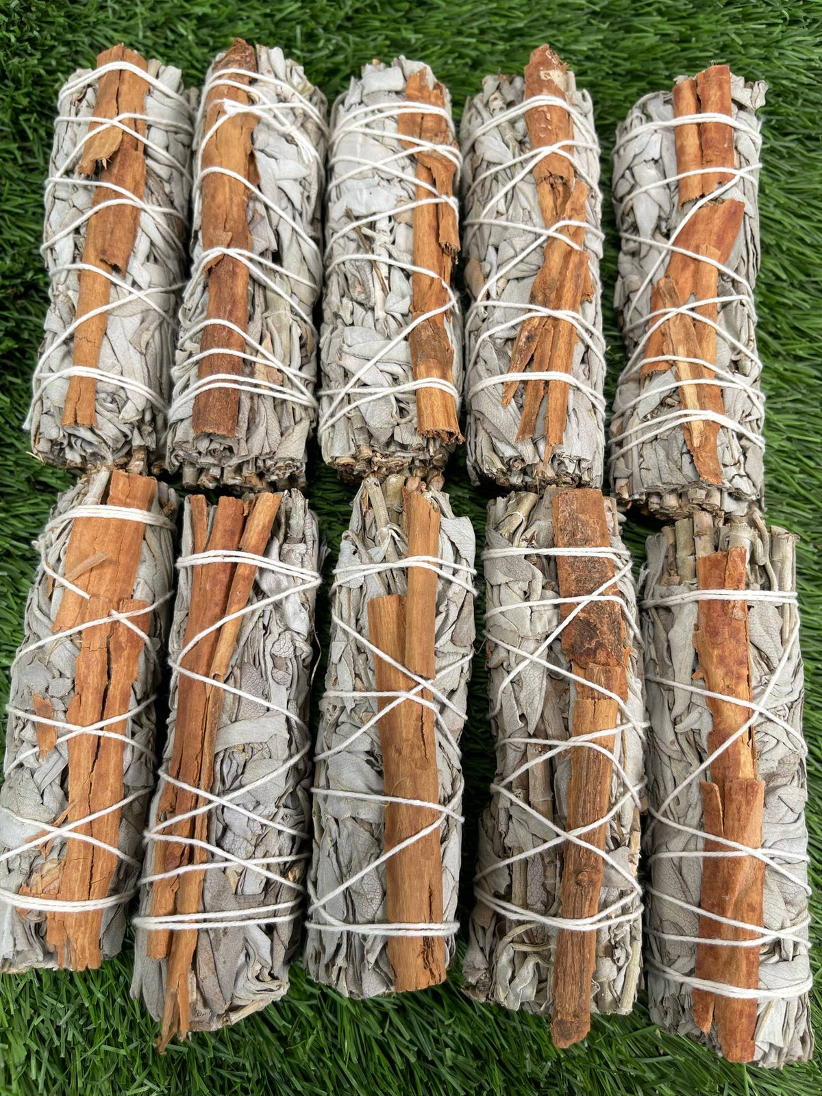white sage and cinnamon herb bundle