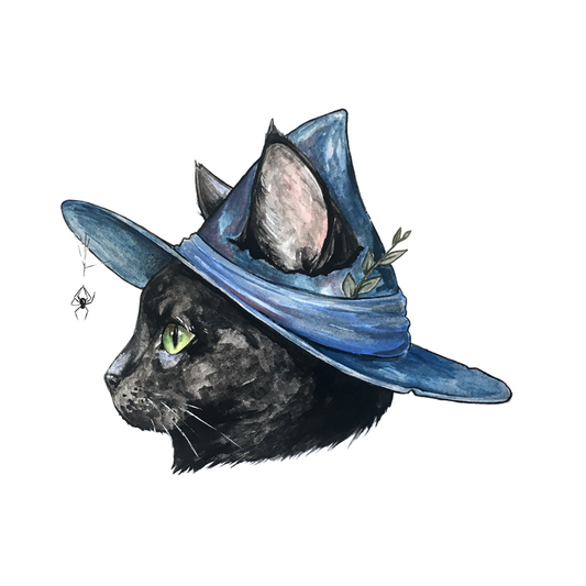 witch cat sticker