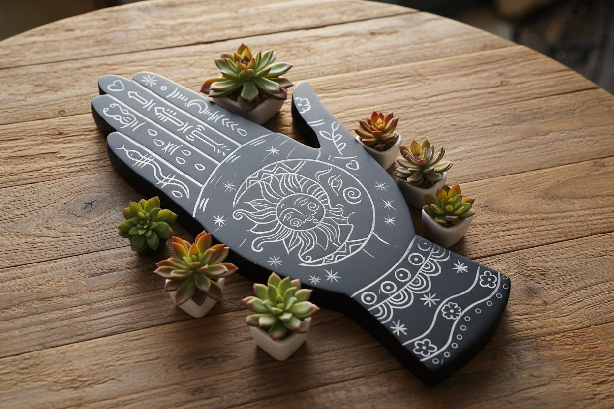 palmistry hand incense burner
