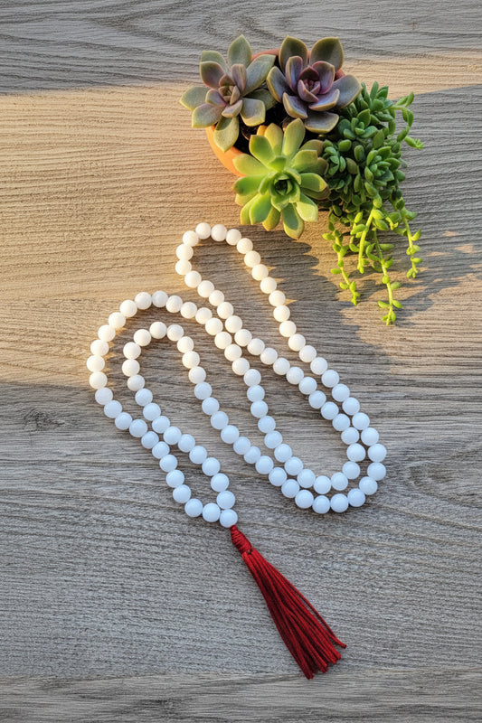 white onyx mala